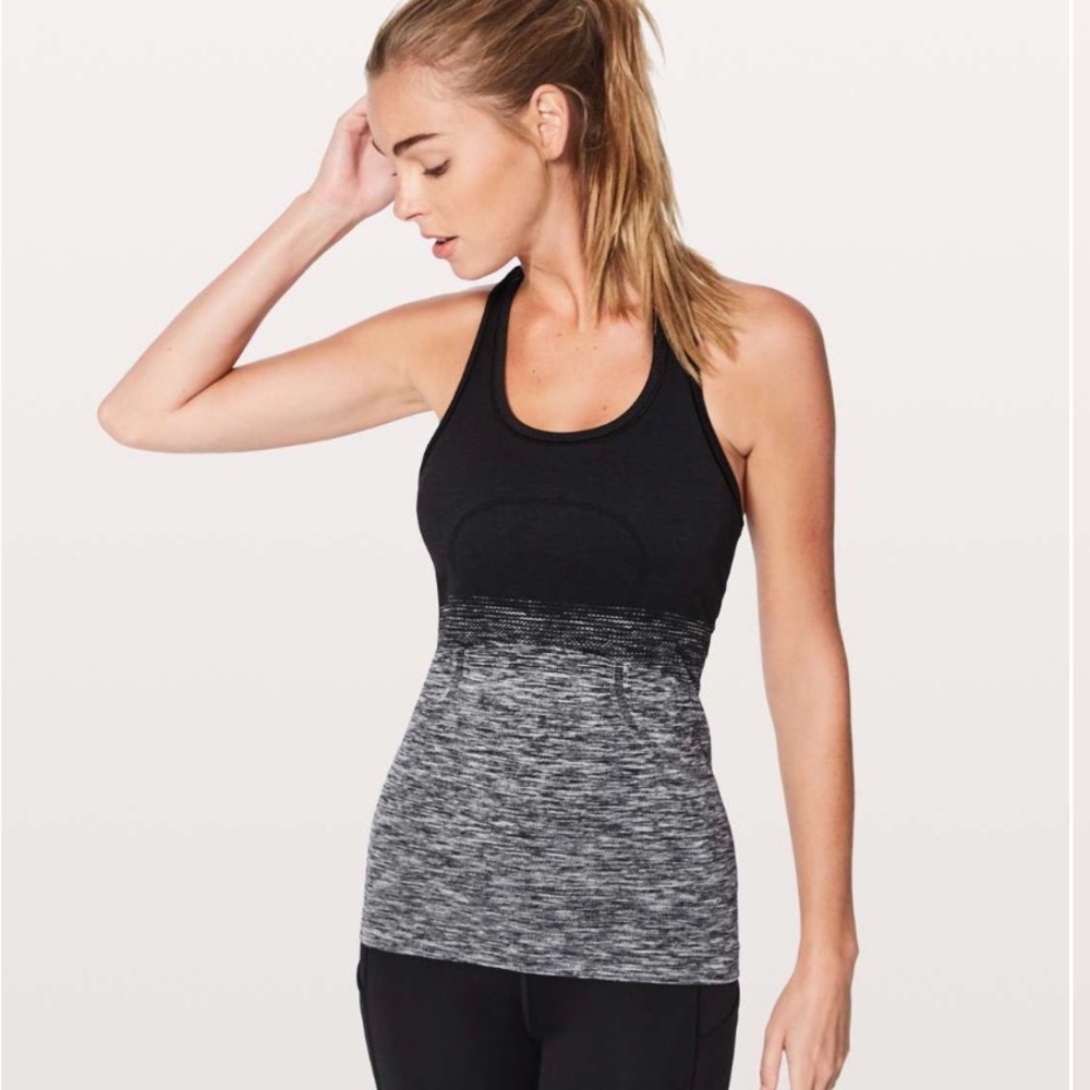 lululemon athletica Black and Heathered Gray Tank Top